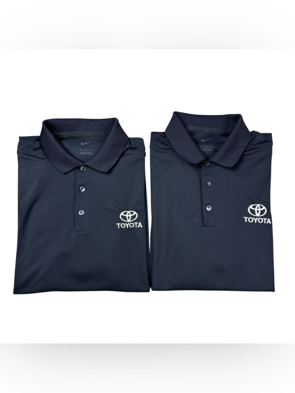 Nike x Toyota Golf Polo Shirt Mens Medium Black Dri-Fit Official Workwear Swoosh